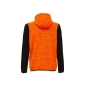Preview: Sweatshirt jacket with hood model RAINBOW in orange fluo