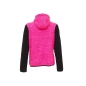 Preview: Sweatshirt jacket with hood model RAINBOW Lady in Black Fucsia