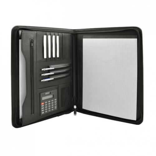A4 Businessmappe - Vermonti - mit Taschenrechner - braun