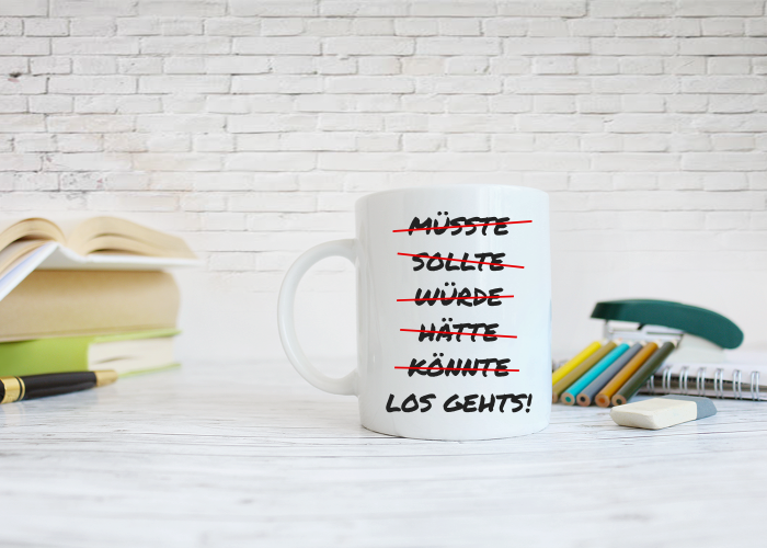 Motivational coffee or tea cup