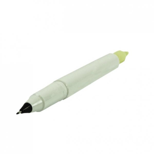 Double pen - fineliner / neon yellow highlighter black