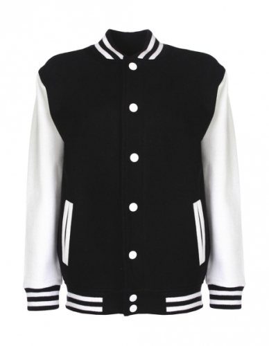 Kinder College-Jacke in schwarz / weiss