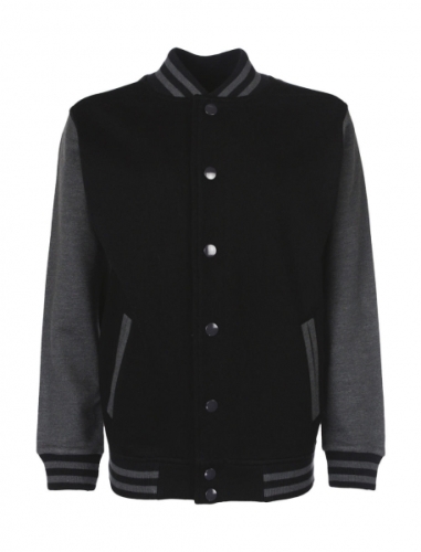 Kinder College-Jacke in schwarz / grau