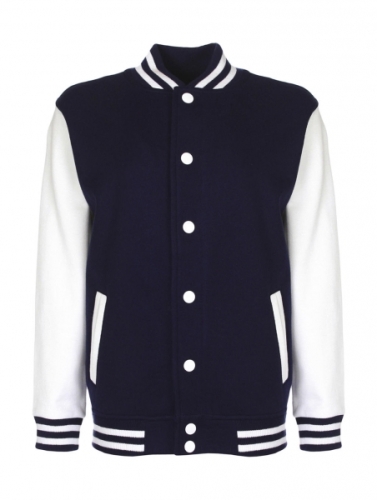 Kinder College-Jacke in marineblau / weiss