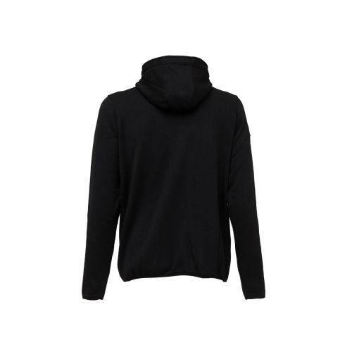 Sweatshirt jacket with hood model RAINBOW in black carbon