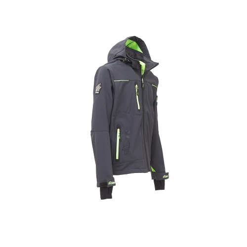Softshell Jacke Modell SPACE - Asphalt Grey Green
