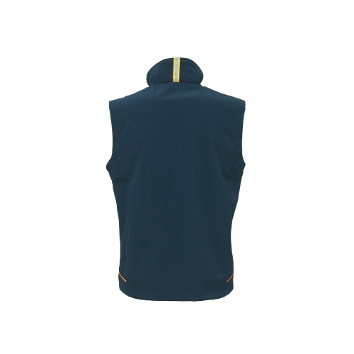 Softshell vest model UNIVERSE in Deep Blue Orange