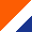 orange / weiss / königsblau