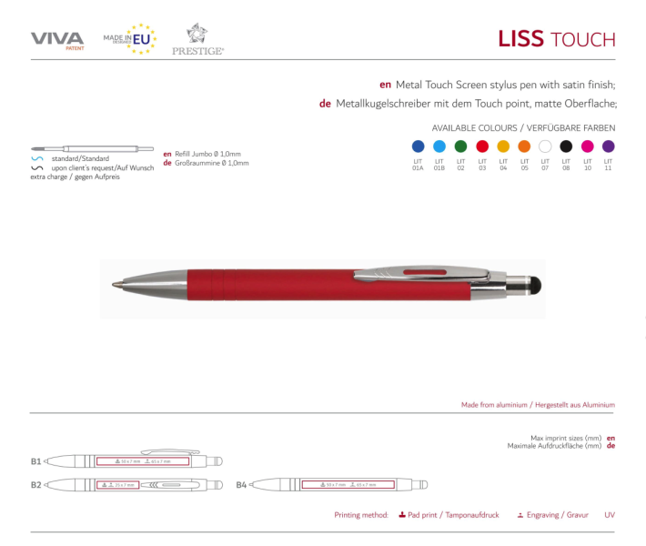 Prestige Metall- Kugelschreiber LISS TOUCH