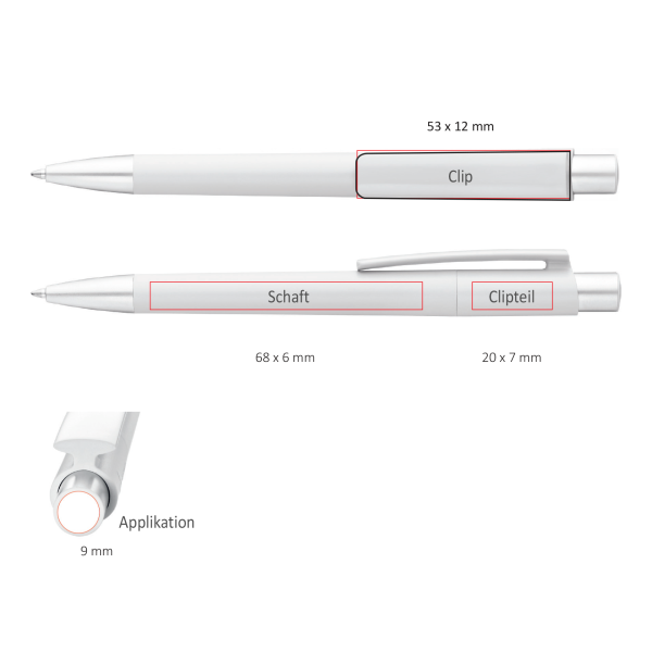 Delta Basic mit Metallspitze - weiss