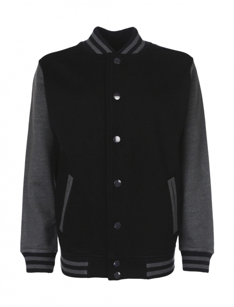 Kinder College-Jacke in schwarz / grau