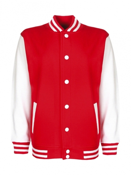 Kinder College-Jacke in rot / weiss