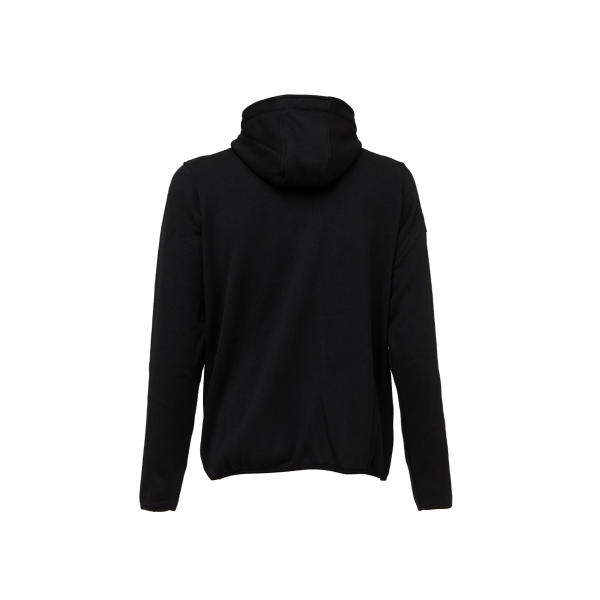 Sweatshirt jacket with hood model RAINBOW in black carbon