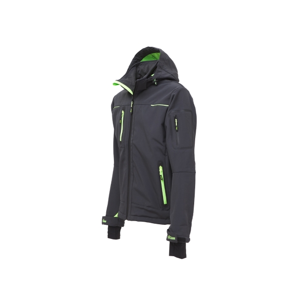 Softshell Jacke Modell SPACE - Asphalt Grey Green