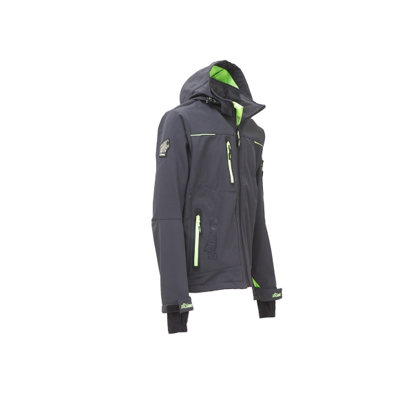 Softshell Jacke Modell SPACE - Asphalt Grey Green