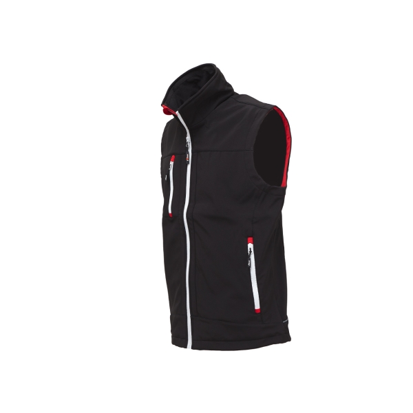 Softshell vest model CLIMB in black carbon
