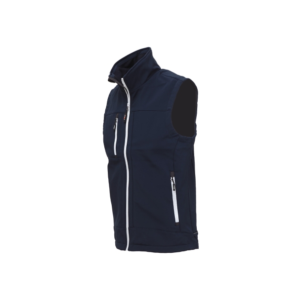 Softshell vest model CLIMB in deep blue