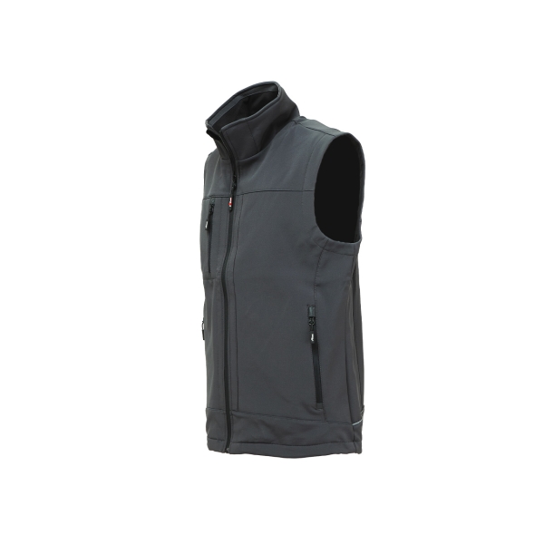 Softshell vest model CLIMB in Gray Meteorite