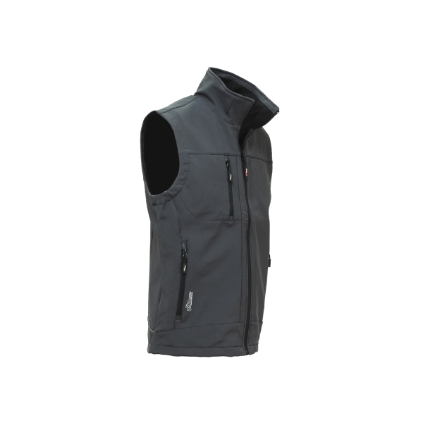 Softshell vest model CLIMB in Gray Meteorite