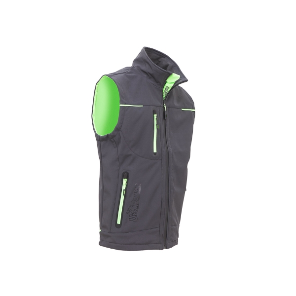 Softshell Weste Modell UNIVERSE in Asphalt Grey Green