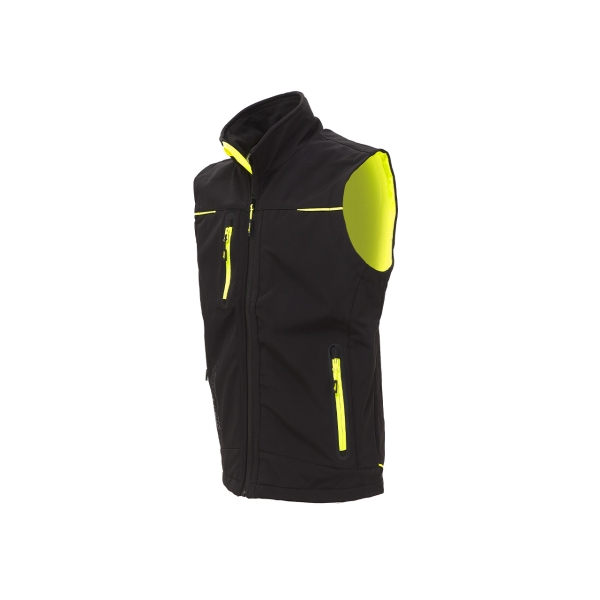 Softshell Weste Modell UNIVERSE in Black Carbon