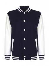 Kinder College-Jacke in marineblau / weiss