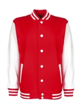 Kinder College-Jacke in rot / weiss